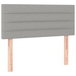vidaXL Sommier à lattes de lit avec matelas Gris clair 100x200cm Tissu