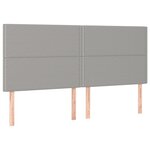 vidaXL Cadre de lit avec tête de lit Gris clair 200x200 cm Tissu