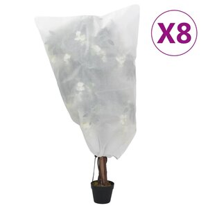 vidaXL Housses de protection pour plantes avec cordon de serrage 8 Pièces