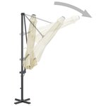 vidaXL Parasol de jardin avec base portable sable