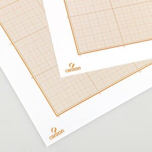 Pack 50 Feuilles Papier Dessin Millimétré 650 x 500 mm 90g Bistre CANSON