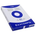 Étui De 100 Fiches - Bristol Uni Non Perforé 148x210mm - Blanc - X 10 - Exacompta