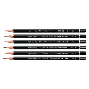 Crayon Graphite Haute Qualité MONO 100 5H x 6 TOMBOW
