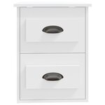vidaXL Tables de chevet murales 2 Pièces blanc 41 5x36x53 cm