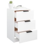 vidaXL Tables de chevet 2 Pièces Blanc 40x36x65 cm