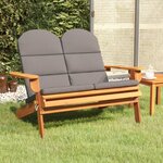 vidaXL Banc de jardin Adirondack et coussins 126 cm bois massif acacia