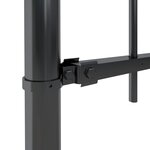 vidaXL Clôture de jardin avec dessus en cerceau Acier 11 9x1 2 m Noir