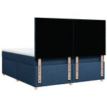 vidaXL Sommier à lattes de lit avec matelas Bleu 180x200 cm Tissu