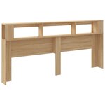 vidaXL Tête de lit à LED chêne sonoma 220x18 5x103 5cm bois ingénierie