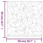 vidaXL Panneaux muraux 24 Pièces noir 50x50 cm XPS 6 m² améthyste