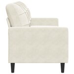 vidaXL Canapé à 3 places Crème 180 cm Velours