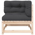 vidaXL Canapés d'angle de jardin et coussins 2 Pièces bois de pin massif