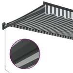vidaXL Auvent rétractable anthracite/blanc 3x2 5 m tissu et aluminium