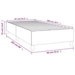 vidaXL Cadre de lit Gris foncé 90x200 cm Tissu