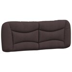vidaXL Coussin de tête de lit marron foncé 120 cm tissu