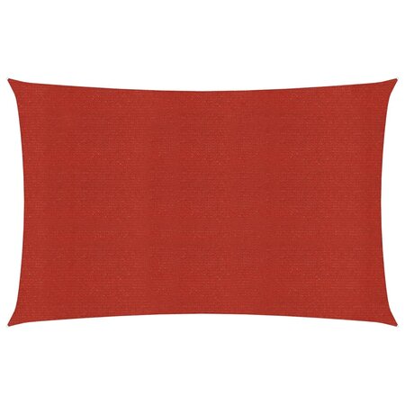 vidaXL Voile d'ombrage 160 g/m² Rouge 2 5x4 5 m PEHD