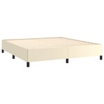 vidaXL Cadre de lit Crème 180x200 cm Similicuir