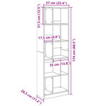vidaXL Bibliothèque noir 57x28 5x174 cm bois d'ingénierie