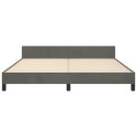 vidaXL Cadre de lit avec tête de lit Gris foncé 160x200 cm Velours