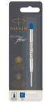 PARKER recharge bille Quinkflow  pointe fine  bleue  blister X 1