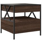 vidaXL Table basse avec LED Infinity chêne marron 50x50x51 cm