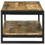 vidaXL Table basse 120x50x38 cm en bois massif de manguier brut