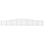 vidaXL Paniers à gabions arqués 25 Pièces 400x30x40/60 cm Fer galvanisé