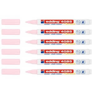 Marqueur Craie Liquide 4085 Rose Pastel Pointe Ronde 1-2 mm x 6 EDDING