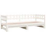 vidaXL Lit coulissant Blanc 2x(80x200) cm Bois de pin massif