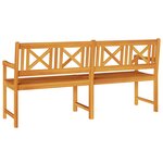 vidaXL Banc de jardin 180x56x90 cm en bois massif d'acacia