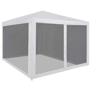 vidaXL Tente de réception avec 4 parois en maille 3 x 3 m