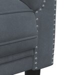 vidaXL Canapé à 2 places gris foncé velours