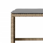 vidaXL Salon de jardin avec coussins 6 Pièces beige résine tressée