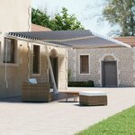 vidaXL Auvent automatique sur pied 600x300 cm Bleu/Blanc