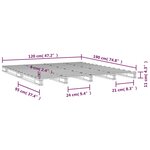 vidaXL Lit de palette Blanc 120x190 cm Bois pin massif Petit Double