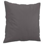 vidaXL Canapé 2 places avec oreillers décoratifs gris 140cm similicuir