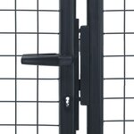 vidaXL Portail en maille de jardin Acier galvanisé 400 x 125 cm Gris