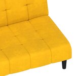 vidaXL Canapé-lit 2 places jaune velours