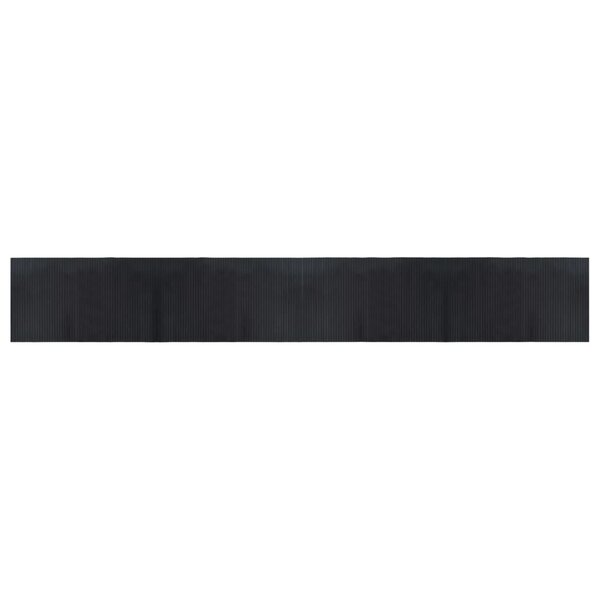 vidaXL Tapis rectangulaire noir 60x400 cm bambou