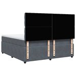 vidaXL Sommier à lattes de lit et matelas Gris foncé 180x200cm Velours