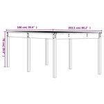 vidaXL Table de jardin 203 5x100x76 cm bois massif de douglas