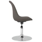 vidaXL Chaises pivotantes à manger lot de 4 Gris foncé Tissu