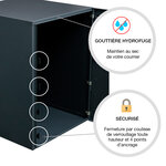 Boite à colis Atout 1 porte Noir Sablé RAL 2100MS