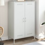 vidaXL Buffet haut blanc 68x39x113 cm acier