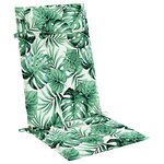 vidaXL Coussins de chaise à dossier haut lot de 4 modèle de feuille