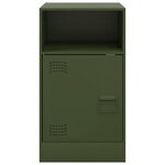 vidaXL Tables de chevet 2 Pièces vert olive 34 5x39x62 cm acier