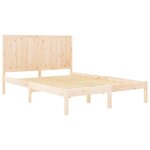 vidaXL Cadre de lit bois de pin massif 135x190 cm double