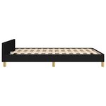 vidaXL Cadre de lit avec tête de lit Noir 140x200 cm Tissu