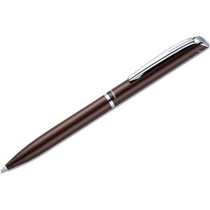 Coffret roller encre gel rétractable bl2007 corps fin métal marron encre noire pentel