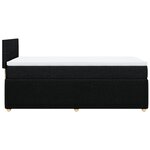 vidaXL Sommier à lattes de lit et matelas Noir 80x200 cm Tissu